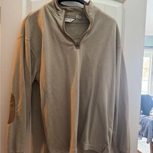 Orvis Men's Beige Zip-Up Sweater